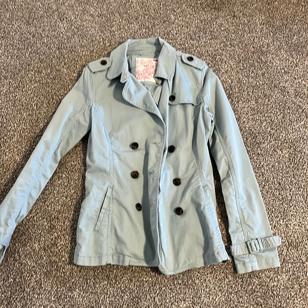 Mini trench coat blue